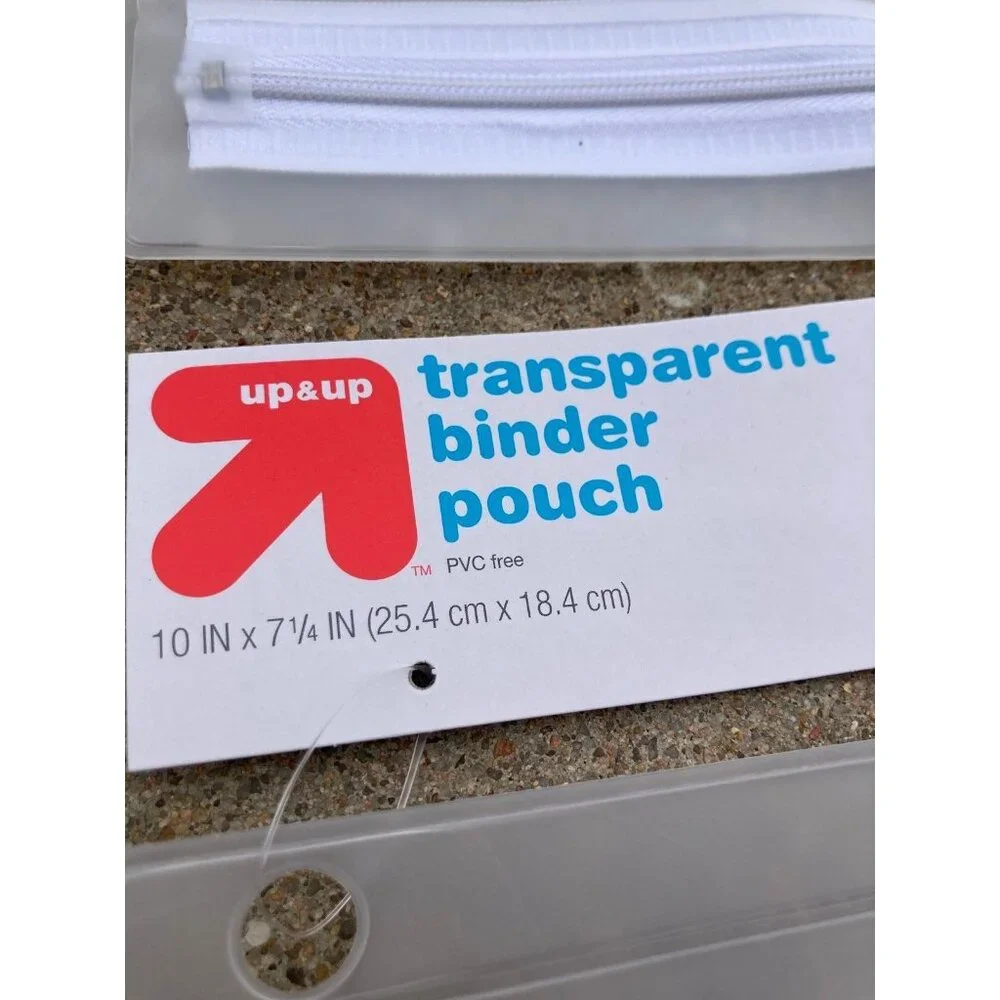 Up and Up Transparent Binder Pouch Clear